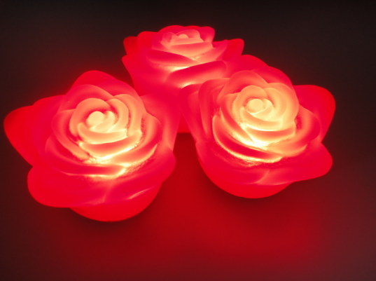 Flameless Wax LED Floating Flower Candle