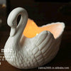 Ceramic Swan Candlestick Candle Holders