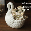 Ceramic Swan Candlestick Candle Holders